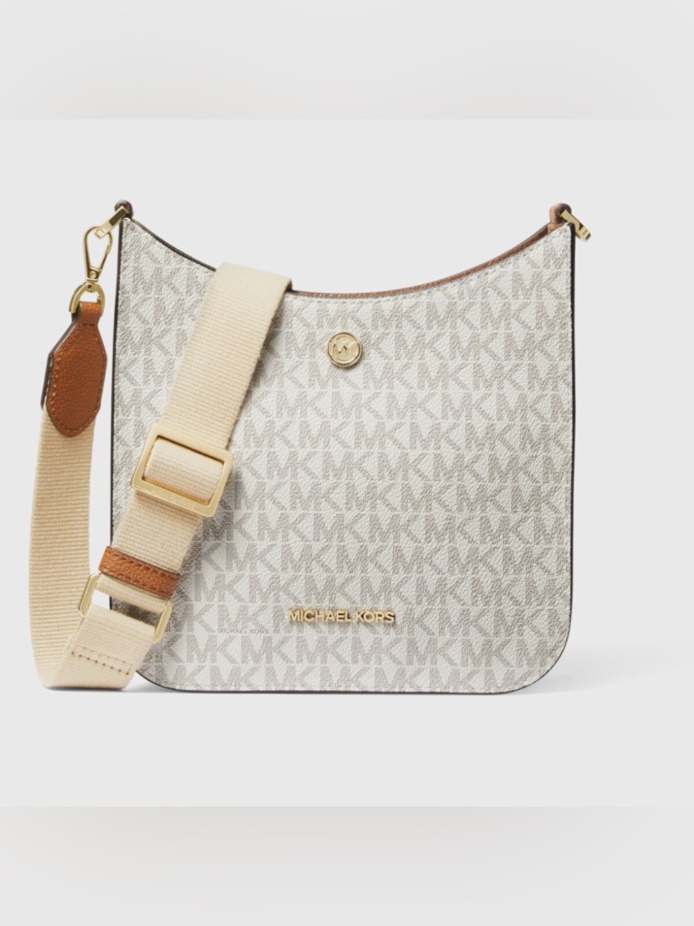 NWT Michael Kors Briley Small Messenger Bag Vanilla $328 Retail